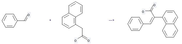 1-Naphthalene acetic acid can be used to produce 2-[1]naphthyl-3-phenyl-acrylic acid at the temperature of 120 °C